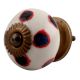 Navy Blue Dot Ceramic Cabinet Knob Online